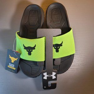 Under Armour UA Project Rock Slides 2.0 Men's Size 10 3025237-302 Green